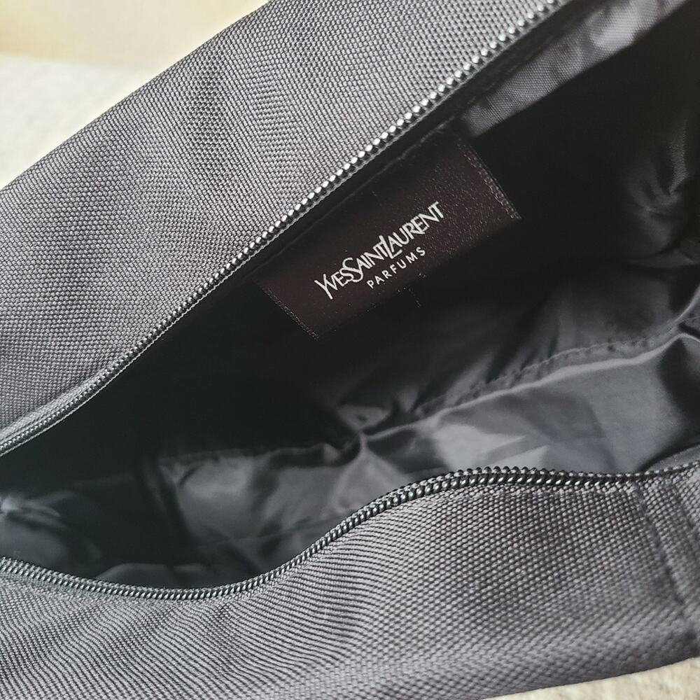 YSL Perfums Black Cosmetic Pouch Bag Travel Bag - Picture 5 of 8
